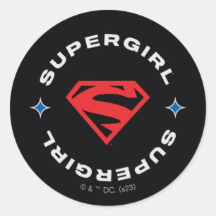 Supergirl Leeftijd van Helden Cirkel S-Shield Ronde Sticker
