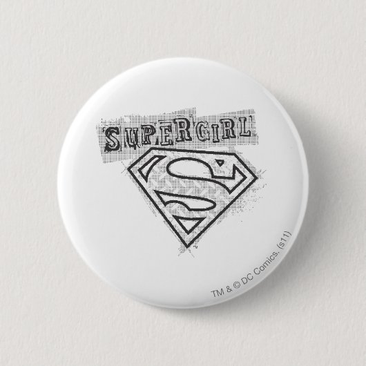 Supergirl Logo 1 Ronde Button 5,7 Cm (Voorkant)