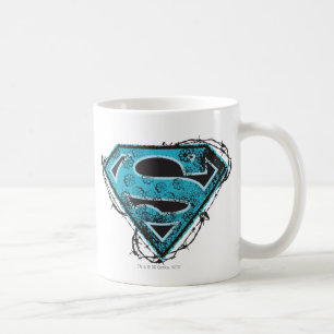 Supergirl Logo Barbed Wire en Flowers Koffiemok