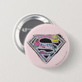 Supergirl Logo Collage Ronde Button 5,7 Cm (Voorkant /achterkant)