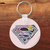 Supergirl Logo Collage Sleutelhanger (Voorkant)