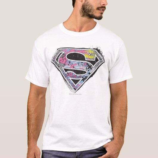 Supergirl Logo Collage T-shirt (Voorkant)