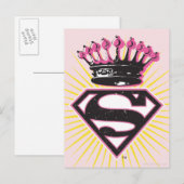 Supergirl-Logo met Crown Briefkaart (Voorkant / Achterkant)