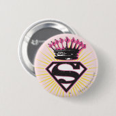 Supergirl-Logo met Crown Ronde Button 5,7 Cm (Voorkant /achterkant)