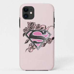 Supergirl Logo met Rozen iPhone 11 Hoesje