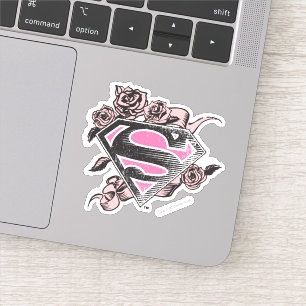 Supergirl Logo met Rozen Sticker