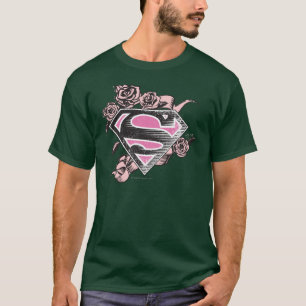 Supergirl Logo met Rozen T-shirt