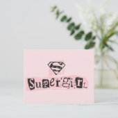 Supergirl Logo Ransom Note Briefkaart (Staand voorkant)
