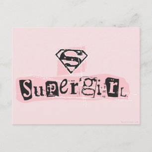 Supergirl Logo Ransom Note Briefkaart