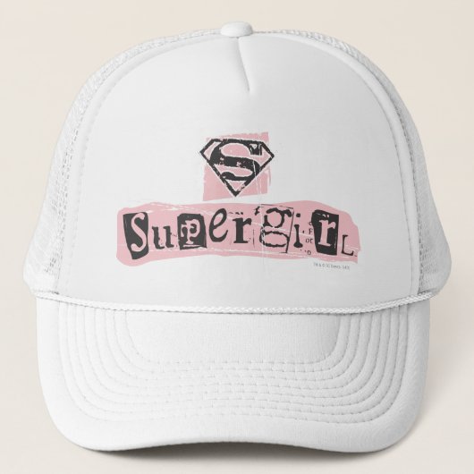 Supergirl Logo Ransom Note Trucker Pet (Voorkant)