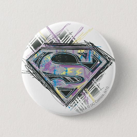 Supergirl Logo Ronde Button 5,7 Cm (Voorkant)