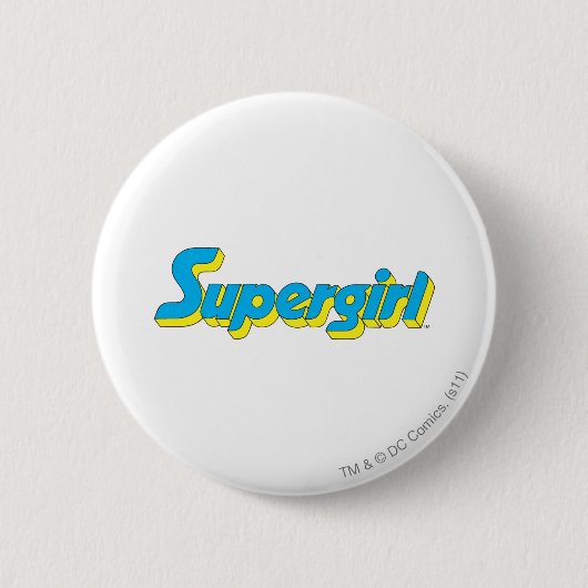 Supergirl Logo Ronde Button 5,7 Cm (Voorkant)