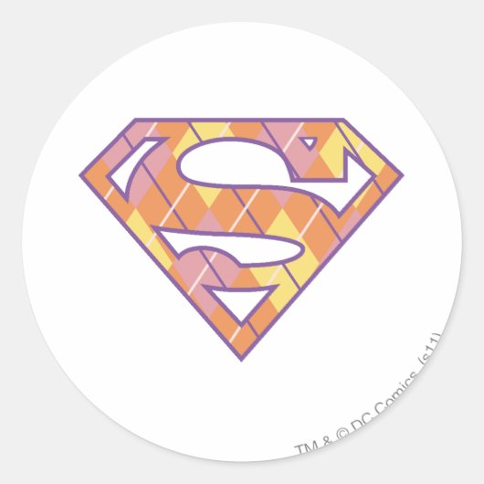 Supergirl Logo Ronde Sticker (Voorkant)