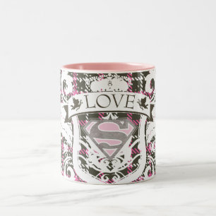 Supergirl Love Crest Tweekleurige Koffiemok