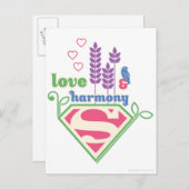 Supergirl Love & Harmony Briefkaart (Voorkant / Achterkant)