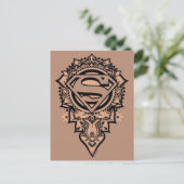 Supergirl Mandala Graphic Briefkaart (Staand voorkant)
