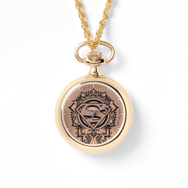 Supergirl Mandala Graphic Horloge (Voorkant)