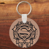 Supergirl Mandala Graphic Sleutelhanger (Voorkant)