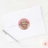 Supergirl Metropolis Ballet Roze Ronde Sticker (Envelop)