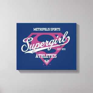 Supergirl Metropolis Sports Athletics Graphic Canvas Afdruk