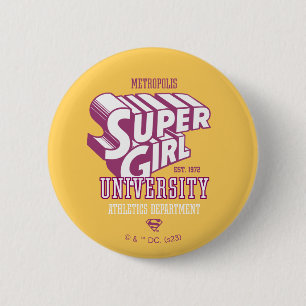 Supergirl Metropolis University Athletics Dept. Ronde Button 5,7 Cm