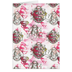 Supergirl Motif d'encre rose