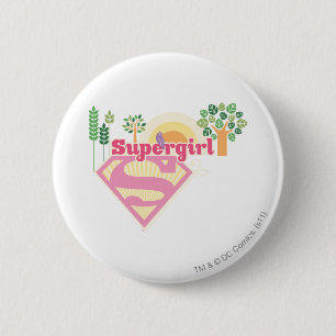 Supergirl Natuur Logo Ronde Button 5,7 Cm