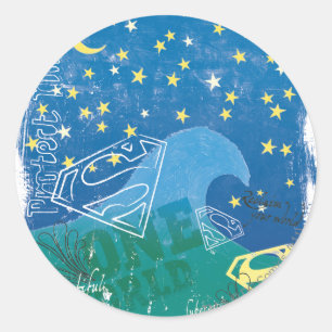 Supergirl One World Ronde Sticker