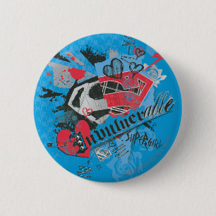 Supergirl onkwetsbaar ronde button 5,7 cm
