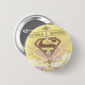 Supergirl Opera House Yellow Ronde Button 5,7 Cm (Voorkant /achterkant)