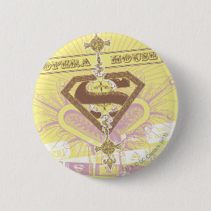 Supergirl Opera House Yellow Ronde Button 5,7 Cm
