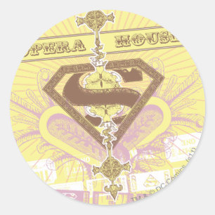 Supergirl Opera House Yellow Ronde Sticker