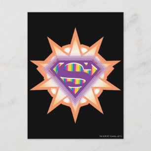 Supergirl Oranje Starburst Briefkaart