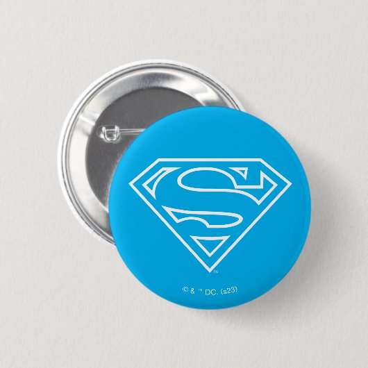 Supergirl Outline S-Shield Ronde Button 5,7 Cm (Voorkant /achterkant)