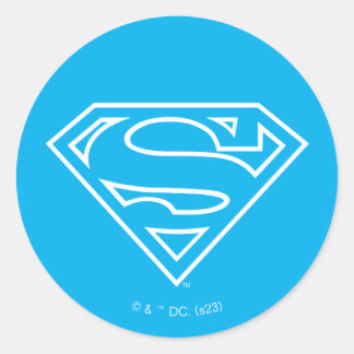 Supergirl Outline S-Shield Ronde Sticker