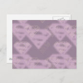 Supergirl Paarse Halftone Logo Briefkaart (Voorkant / Achterkant)