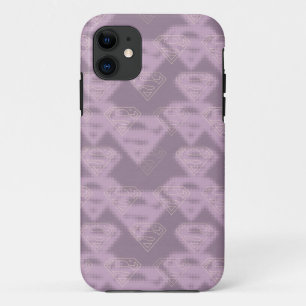 Supergirl Paarse Halftone Logo iPhone 11 Hoesje