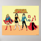 Supergirl papier Doll Grafisch Poster (Voorkant)