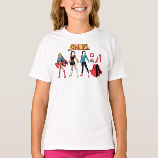 Supergirl papier Doll Grafisch T-shirt (Voorkant)