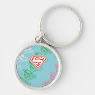 Supergirl Pastel herhaal patroon Sleutelhanger