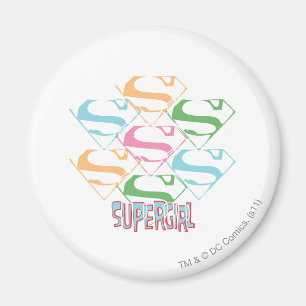Supergirl Pastel Logo Collage Magneet