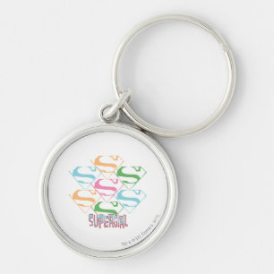 Supergirl Pastel Logo Collage Sleutelhanger