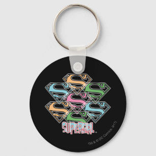Supergirl Pastel Logo Collage Sleutelhanger