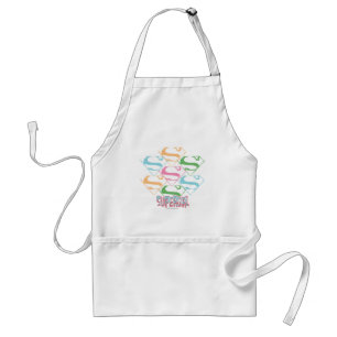 Supergirl Pastel Logo Collage Standaard Schort