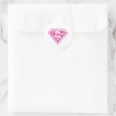 Supergirl Pink Logo Ronde Sticker (Tas)