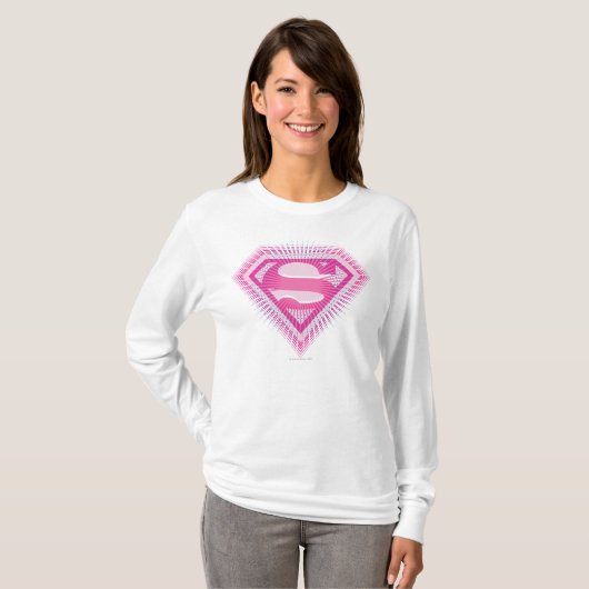 Supergirl Pink Logo T-shirt (Voorkant volledig)