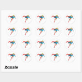 Supergirl Pose 1 Ronde Sticker (Vel)