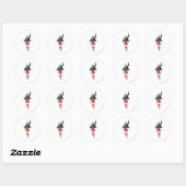 Supergirl Pose 4 Ronde Sticker (Vel)