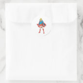 Supergirl Pose 5 Ronde Sticker (Tas)