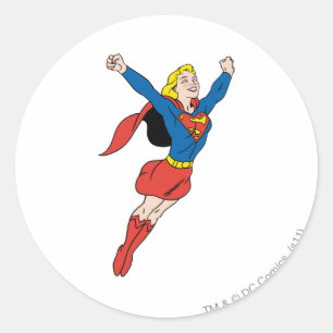 Supergirl Pose 6 Ronde Sticker